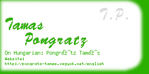 tamas pongratz business card